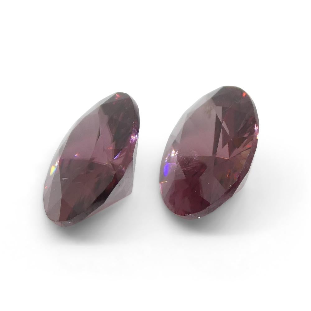 3.24ct Pair Oval Diamond Cut Pink Zircon from Sri Lanka For Sale 2