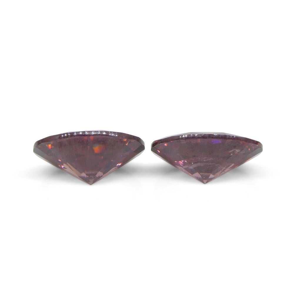 3.24ct Pair Oval Diamond Cut Pink Zircon from Sri Lanka For Sale 3