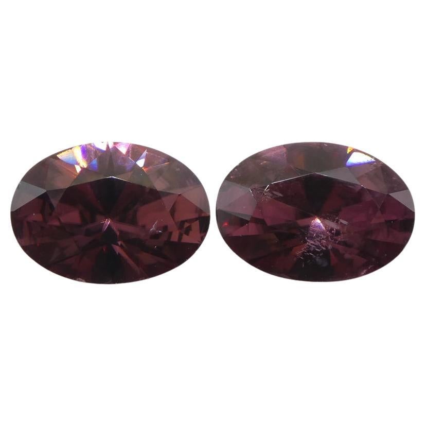 3.24ct Pair Oval Diamond Cut Pink Zircon from Sri Lanka For Sale