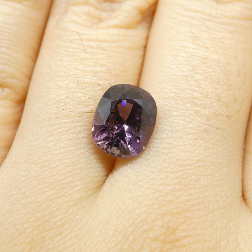 Spinello rosa rettangolare a cuscino di 3.24ct dalla Birmania in vendita 9