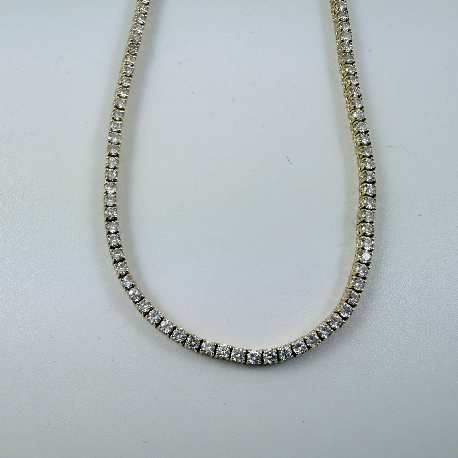 Collana di diamanti regolabile da 3,25 carati in oro rosa 14K in vendita 9