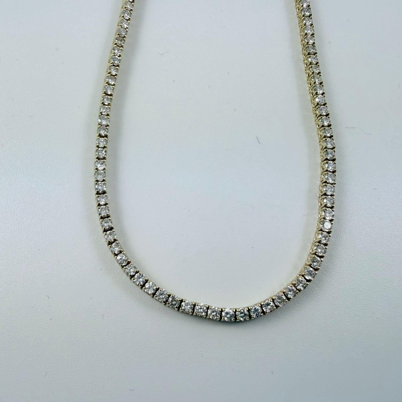 Collana di diamanti regolabile da 3,25 carati in oro rosa 14K in vendita 10