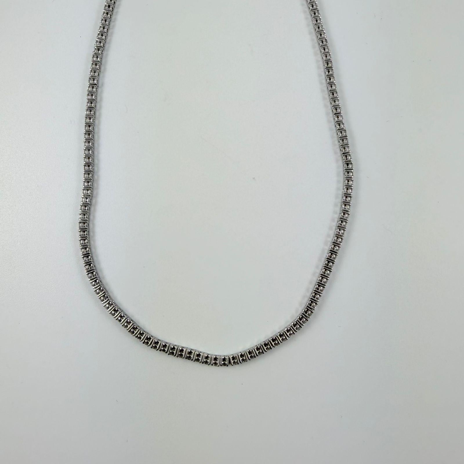 Taglio rotondo Collana di diamanti regolabile da 3,25 carati in oro rosa 14K in vendita