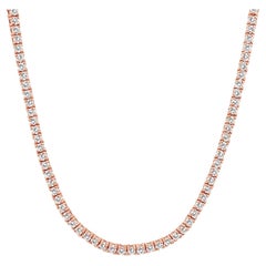 Collana di diamanti regolabile da 3,25 carati in oro rosa 14K