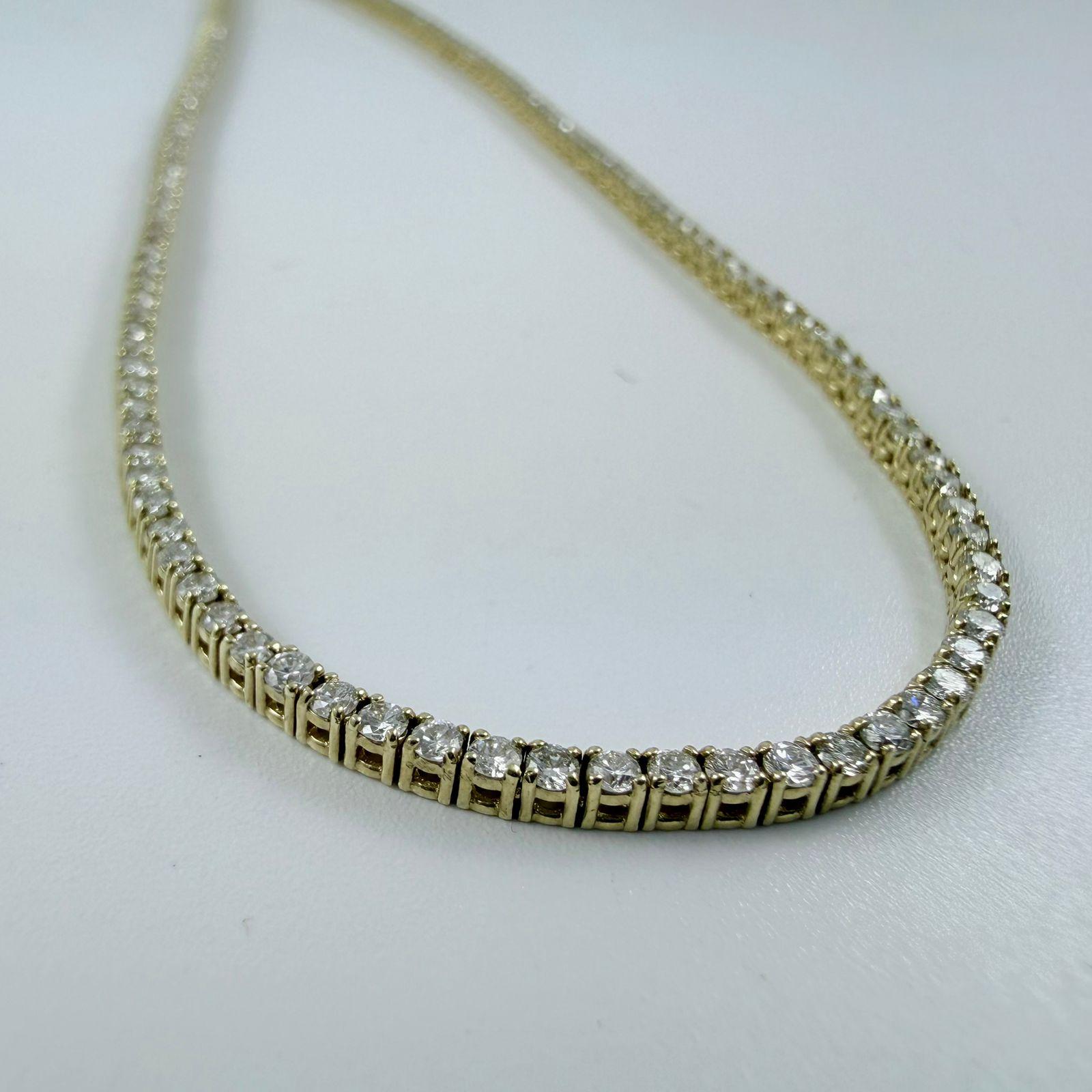 Collana di diamanti regolabile da 3,25 carati in oro bianco 14K in vendita 10