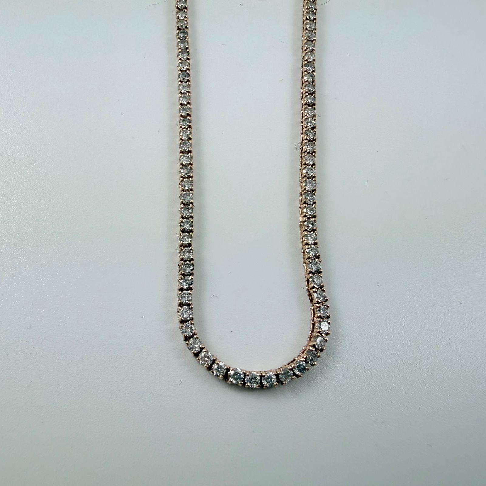 Collier ajustable en or jaune 14K avec diamants de 3,25 carats en vente 6