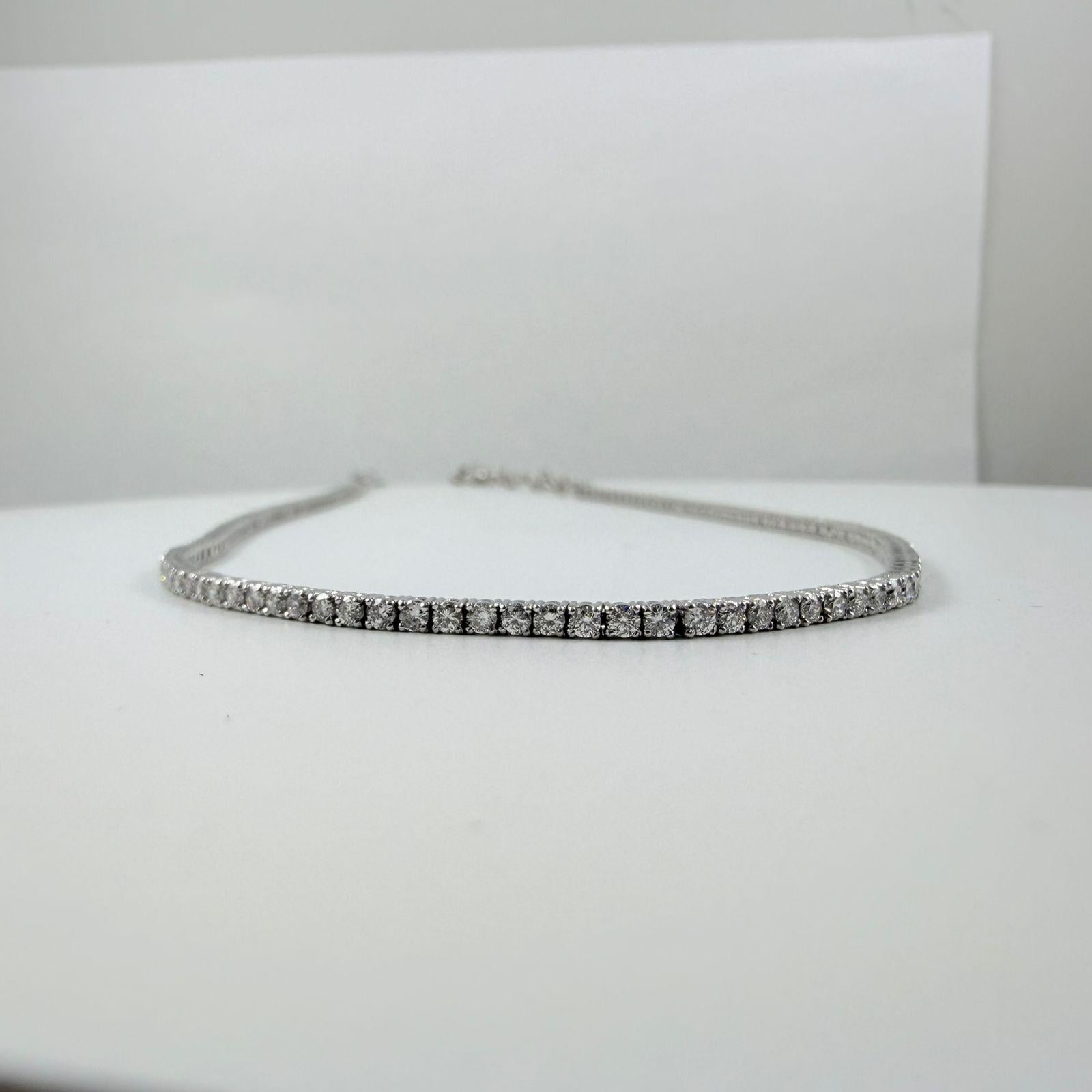 Collier ajustable en or jaune 14K avec diamants de 3,25 carats Neuf - En vente à New York, NY