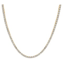 Collana regolabile con diamanti da 3,25 carati in oro giallo 14K