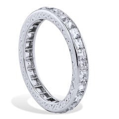 3.25 Carat Carre Cut Diamond Wedding Band