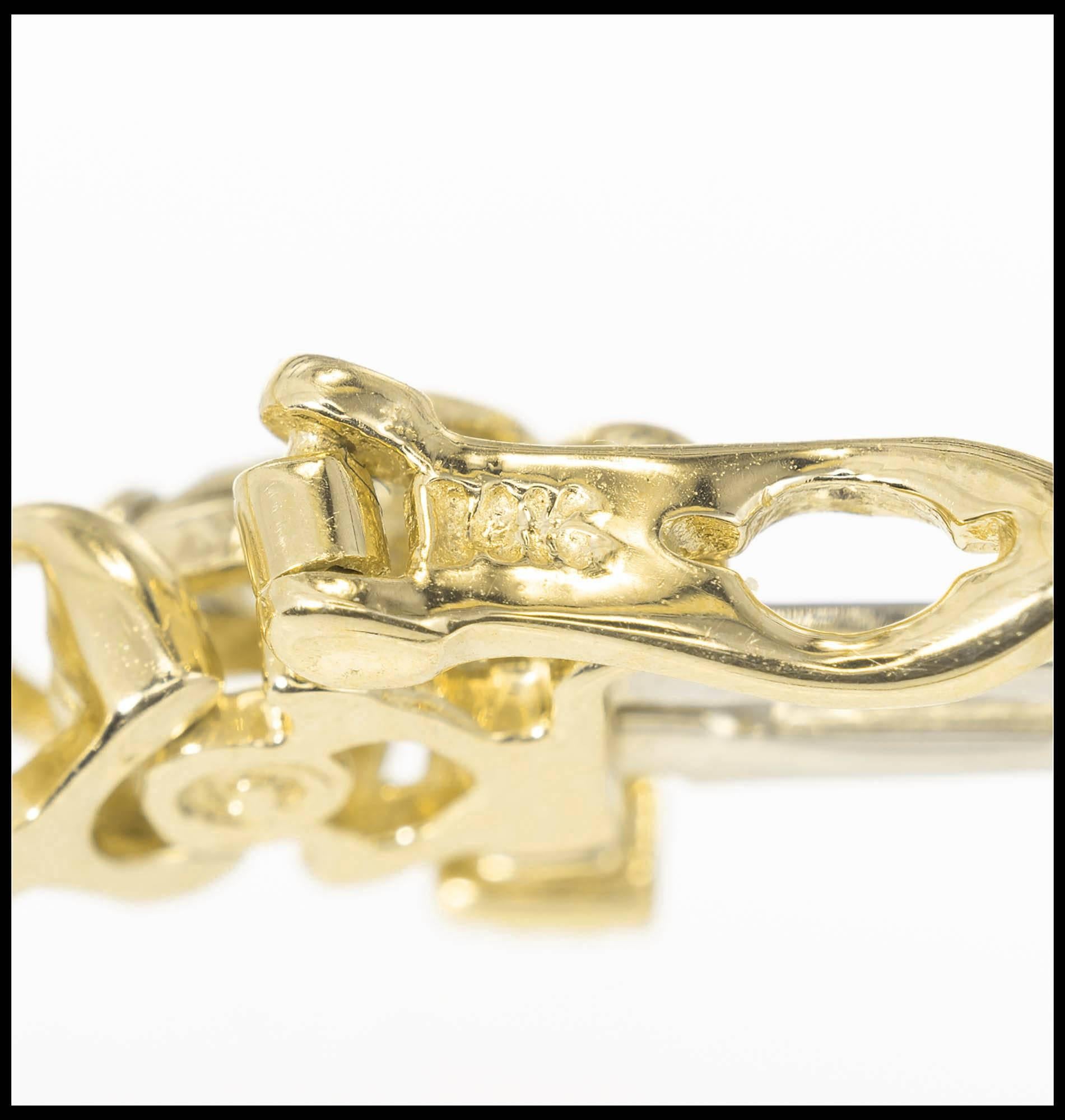 3,25 Karat Diamant-Gelbgold-Tennisarmband (Rundschliff) im Angebot