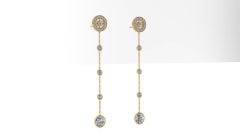 3.25 Carat Diamonds Dangling Earrings in 18k Gold