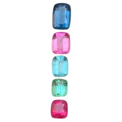 3,25 Karat Multicolor Natürlicher Turmalin Cushion Cut Loser Edelstein Paket