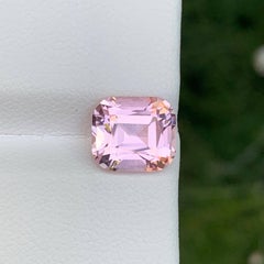 3,25 Karat natürlicher, loser Turmalin in Babyrosa, Kissen-Schliff, afghanischer Edelstein