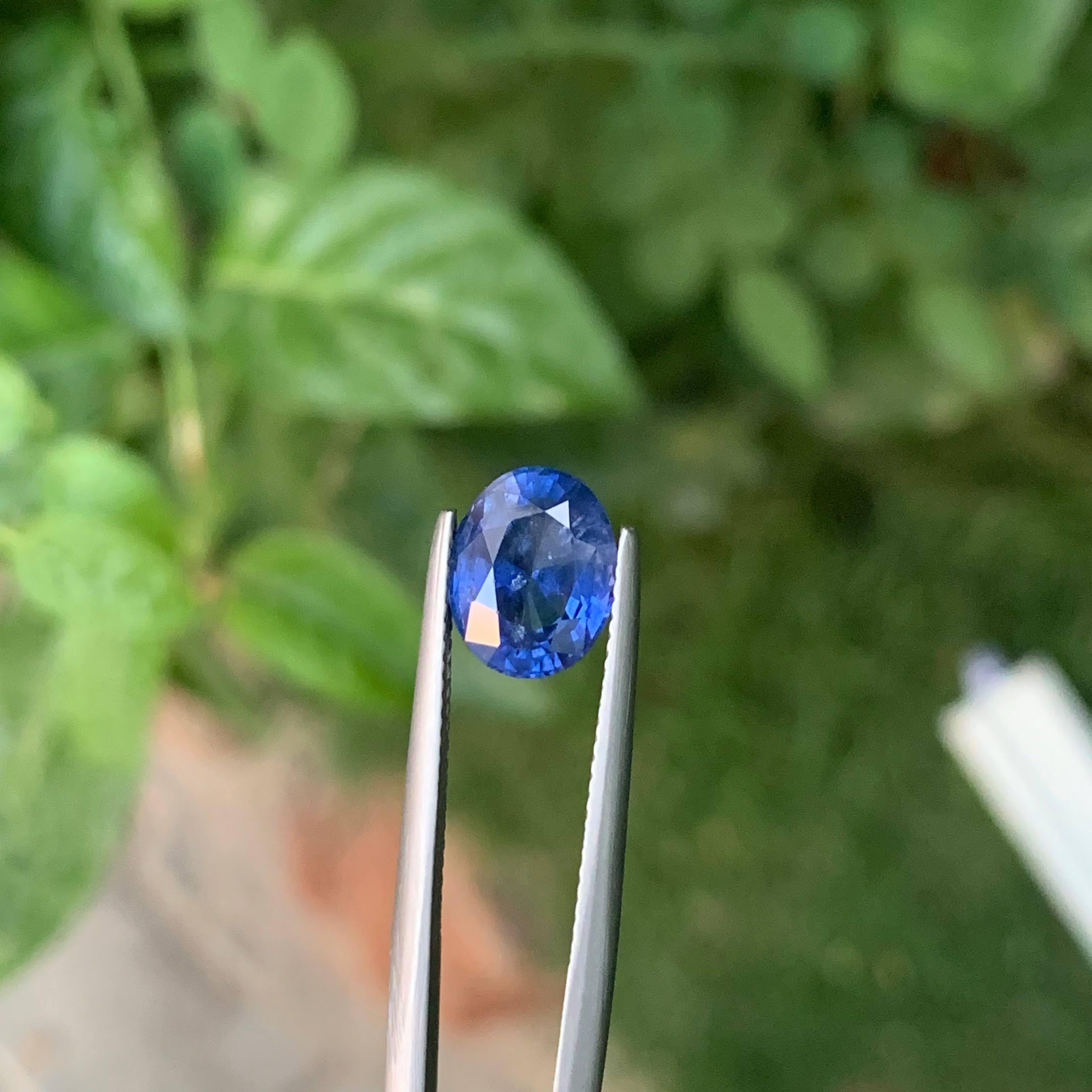3,25 Karat Natürlicher loser feiner blauer Saphir Stein Ovalschliff Sri Lankanischer Edelstein im Angebot 1