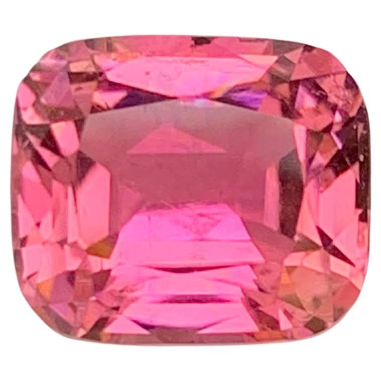 3.25 Carat Natural Loose Hot Pink Tourmaline Stone Cushion Cut Afghan Gemstone (pierre précieuse afghane)