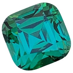 Used 3.25 Carat Natural Loose Lagoon Tourmaline Cushion Shape Gem For Jewellery 