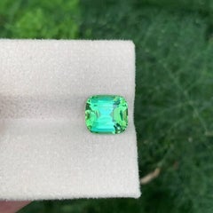 3.25 Carat Natural Loose Mint Green Tourmaline Cushion Cut Afghan Gemstone (pierre précieuse afghane)