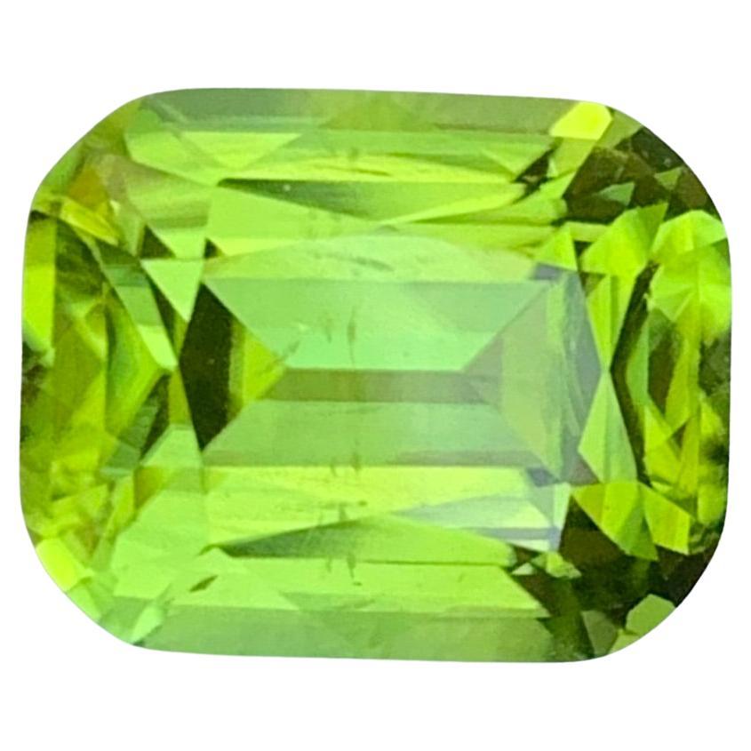 3.25 Carat Natural Loose Peridot Cushion Cut Gemstone