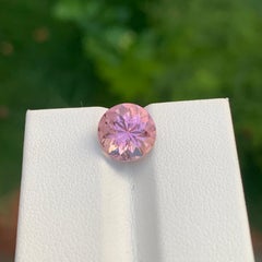 3.25 Carat Natural Loose Pink Tourmaline Round Shape Gem For Jewellery