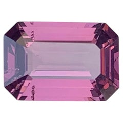 3.25 Carat Natural Loose Purplish Spinel Stone Emerald Cut Burmese Gemstone (pierre précieuse birmane)