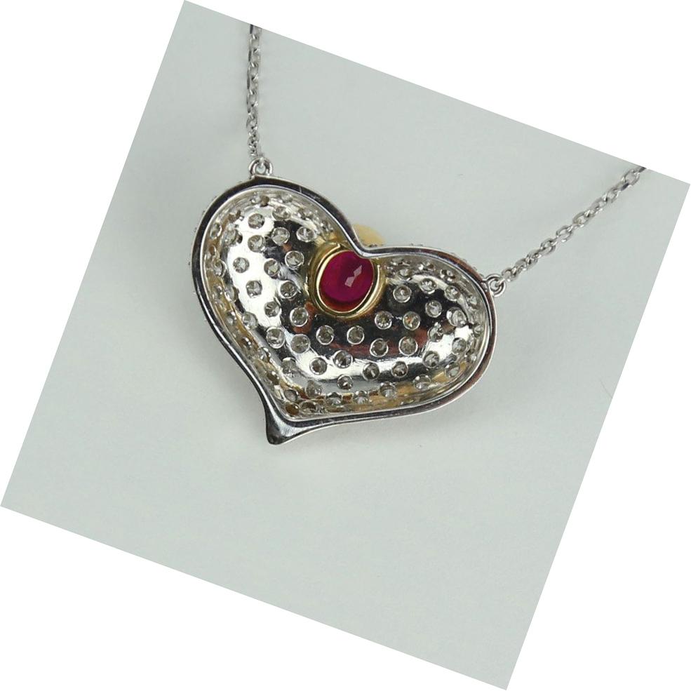 vintage ruby heart necklace