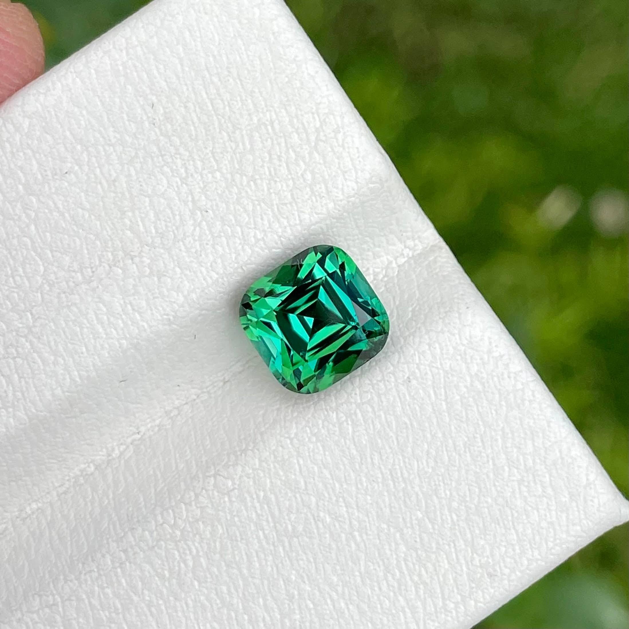 Weight 3.25 carats 
Dimensions 7.7x7.6x7.05 mm
Treatment none 
Origin Afghanistan 
Clarity VVS
Shape cushion
Cut fancy cushion 





The exquisite beauty of a 3.25 carats Greenish Blue Tourmaline Stone takes center stage in this remarkable gem.