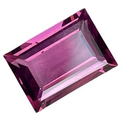 3.25 Carats Purplish Pink Burmese Spinel Baguette Cut Natural Gemstone