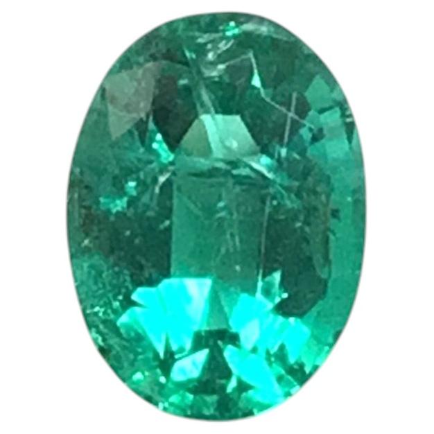 3,25 Karat Sambischer Smaragd Oval Stein für feinen Schmuck Natürlicher Edelstein