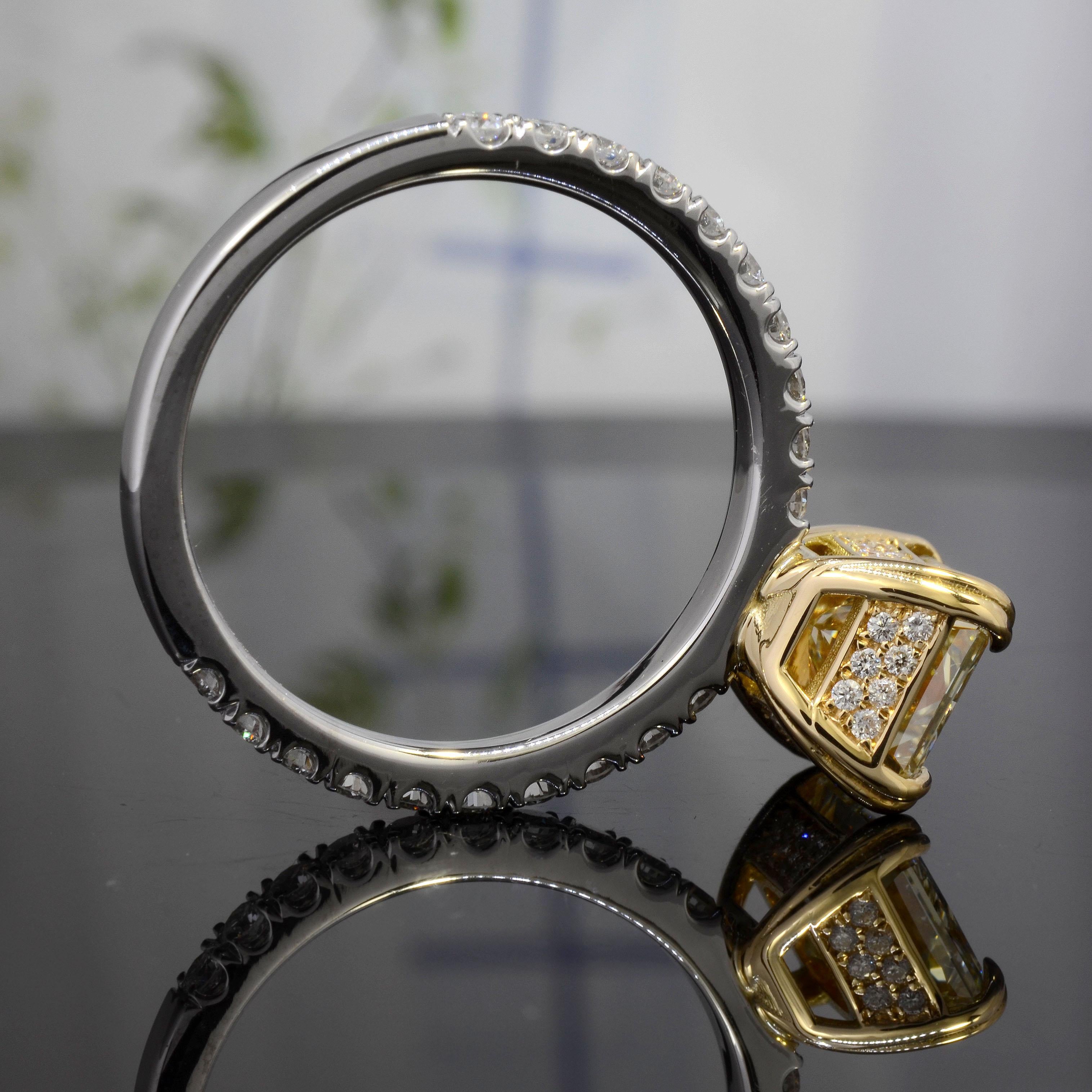 canary diamond wedding ring