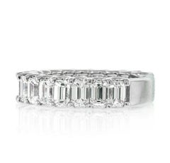 3.25ct Emerald Cut Diamond Band