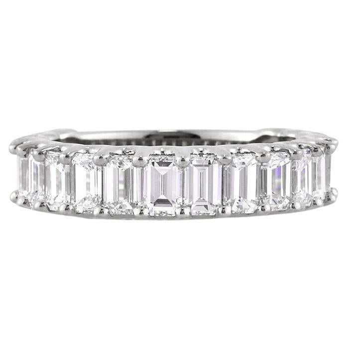 3.25ct Emerald Cut Diamond Band For Sale