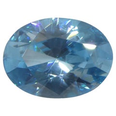 3.25ct Natural Earth Mined Oval Master Blue Zircon from Cambodia
