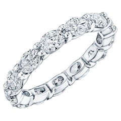 3.25ct Oval Diamond Eternity Band in 18KT Gold