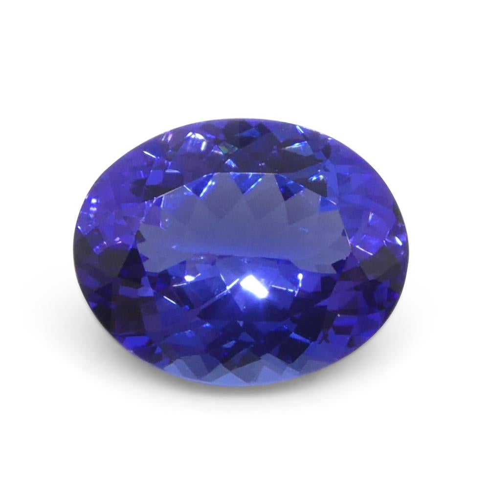 3.25ct Oval Violet Blue Tanzanite from Tanzania In New Condition For Sale In Toronto, Ontario