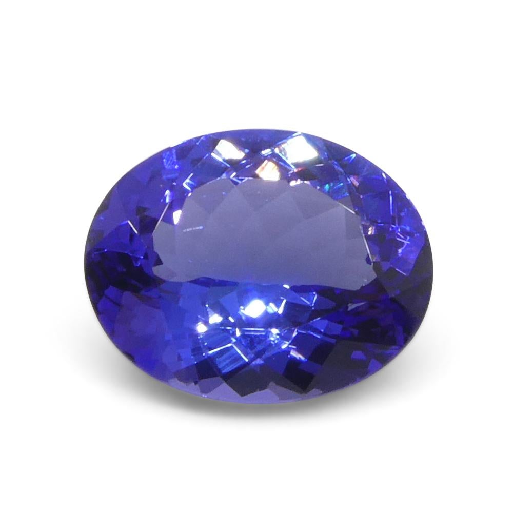 3.25ct Oval Violet Blue Tanzanite from Tanzania For Sale 2