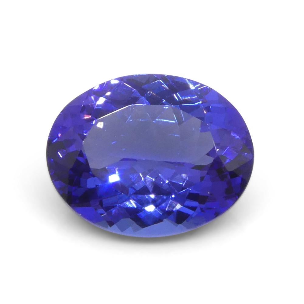 3.25ct Oval Violet Blue Tanzanite from Tanzania For Sale 4