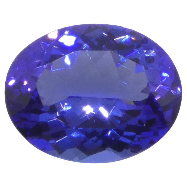 3.25ct Oval Violet Blue Tanzanite from Tanzania For Sale