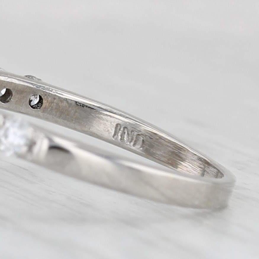 3.25ctw Round Diamond Halo Engagement Ring 14k White Gold Size 7 GIA For Sale 3