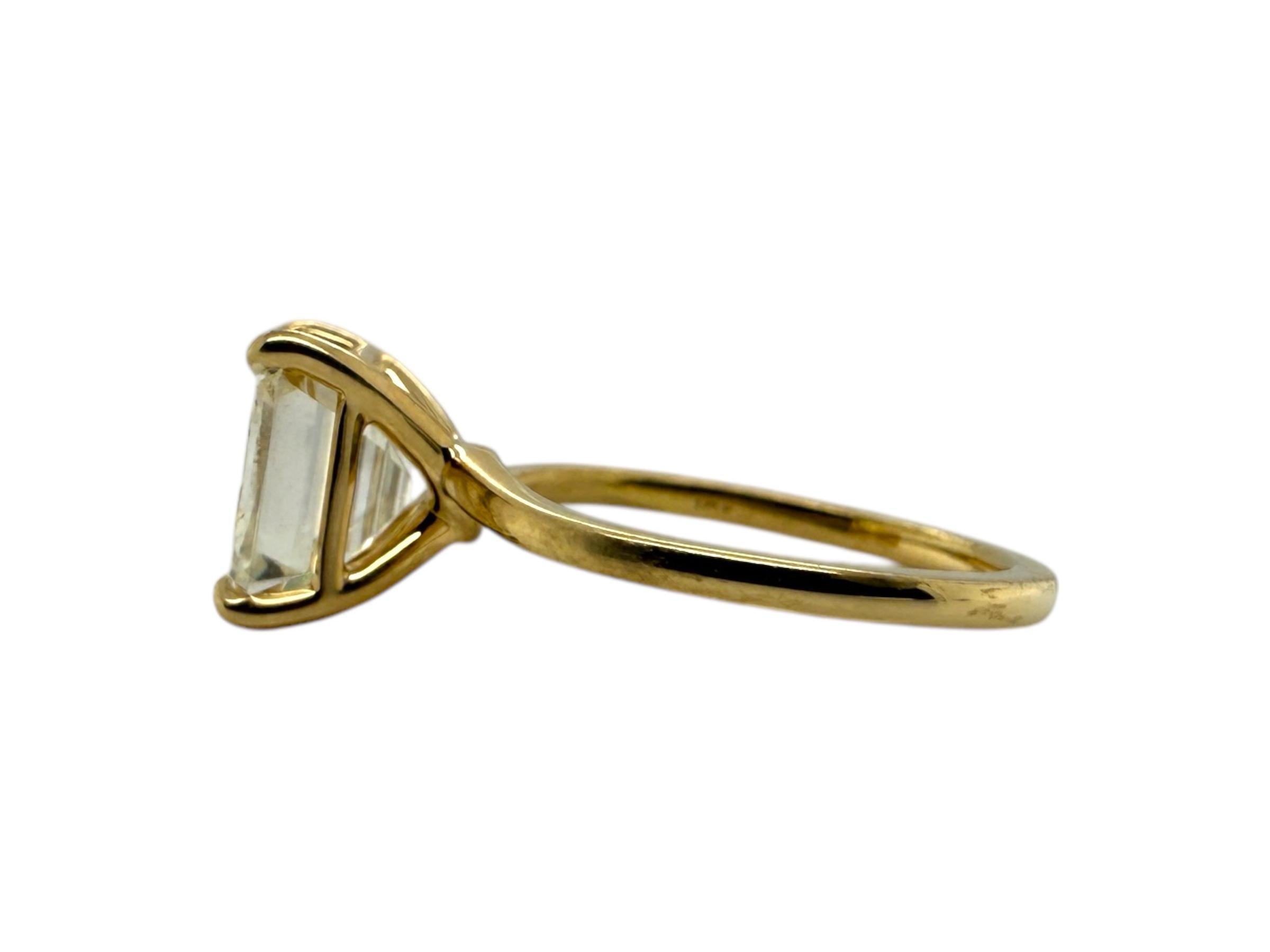 3,26 Karat Asscher-Schliff Diamant Verlobungsring GIA Damen