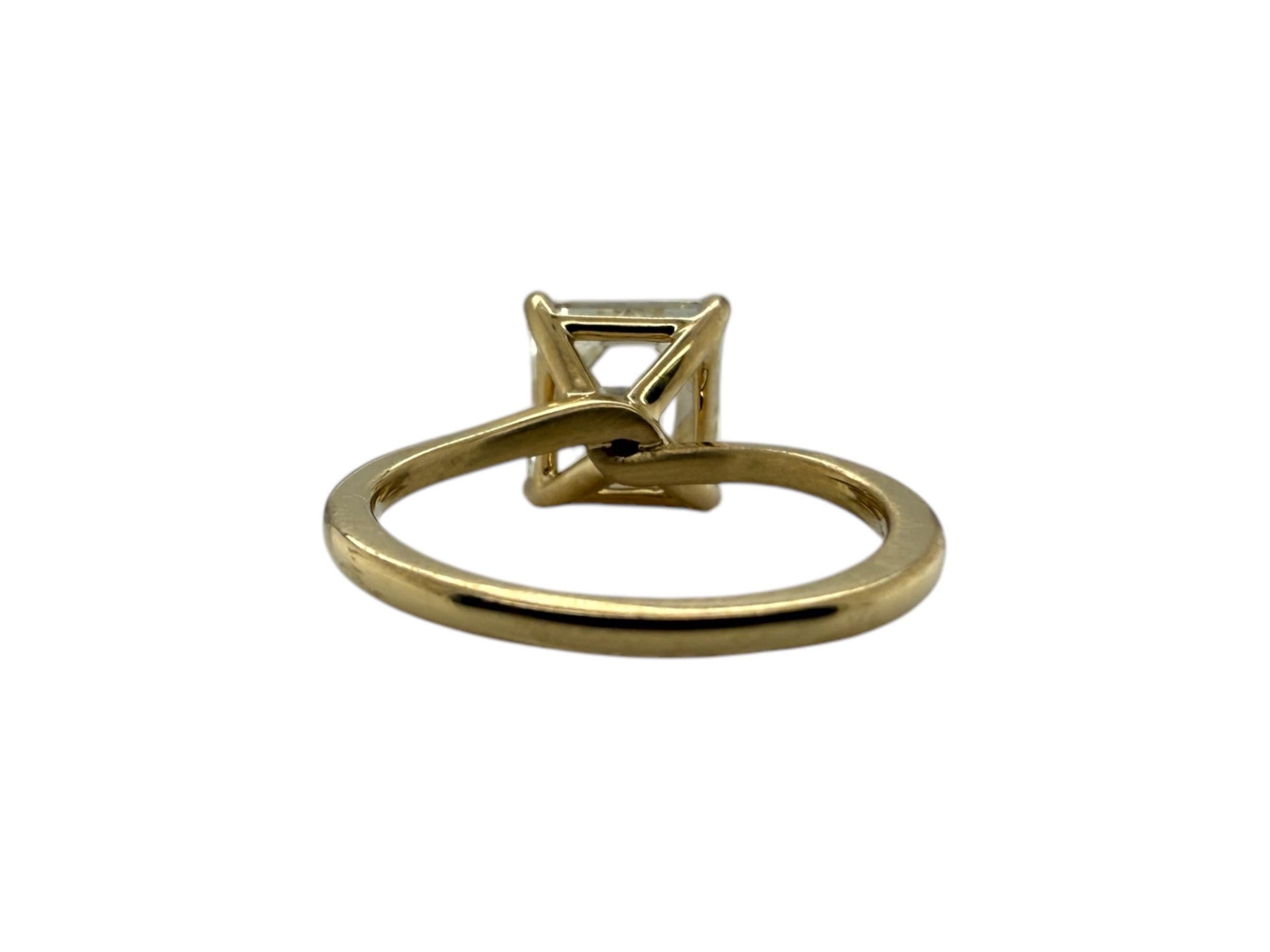 3,26 Karat Asscher-Schliff Diamant Verlobungsring GIA 2