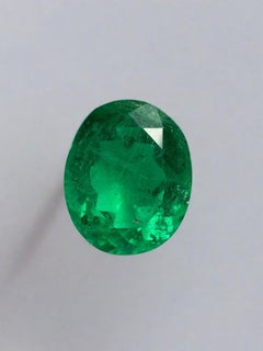 3,26 Quilates Esmeralda Colombiana Verde Muzo Clásica Talla Oval - Gema Natal de Mayo