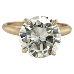 3,26 Karat GIA Runder Brillant Diamant Verlobungsring, groß