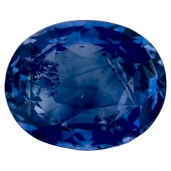 3.26 Ct Blue Sapphire Oval Loose Gemstone