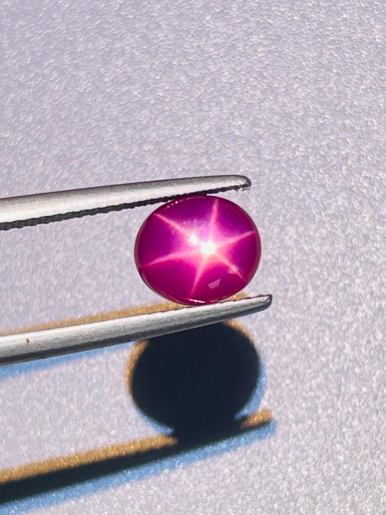3.26 Ct GUILD Certified Natural Star Ruby Burma Unheated eye clean quality in vendita 5