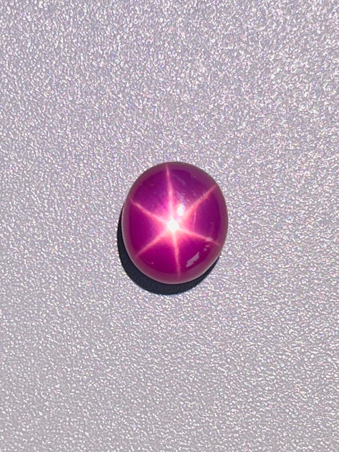 3.26 Ct GUILD Certified Natural Star Ruby Burma Unheated eye clean quality in vendita 6