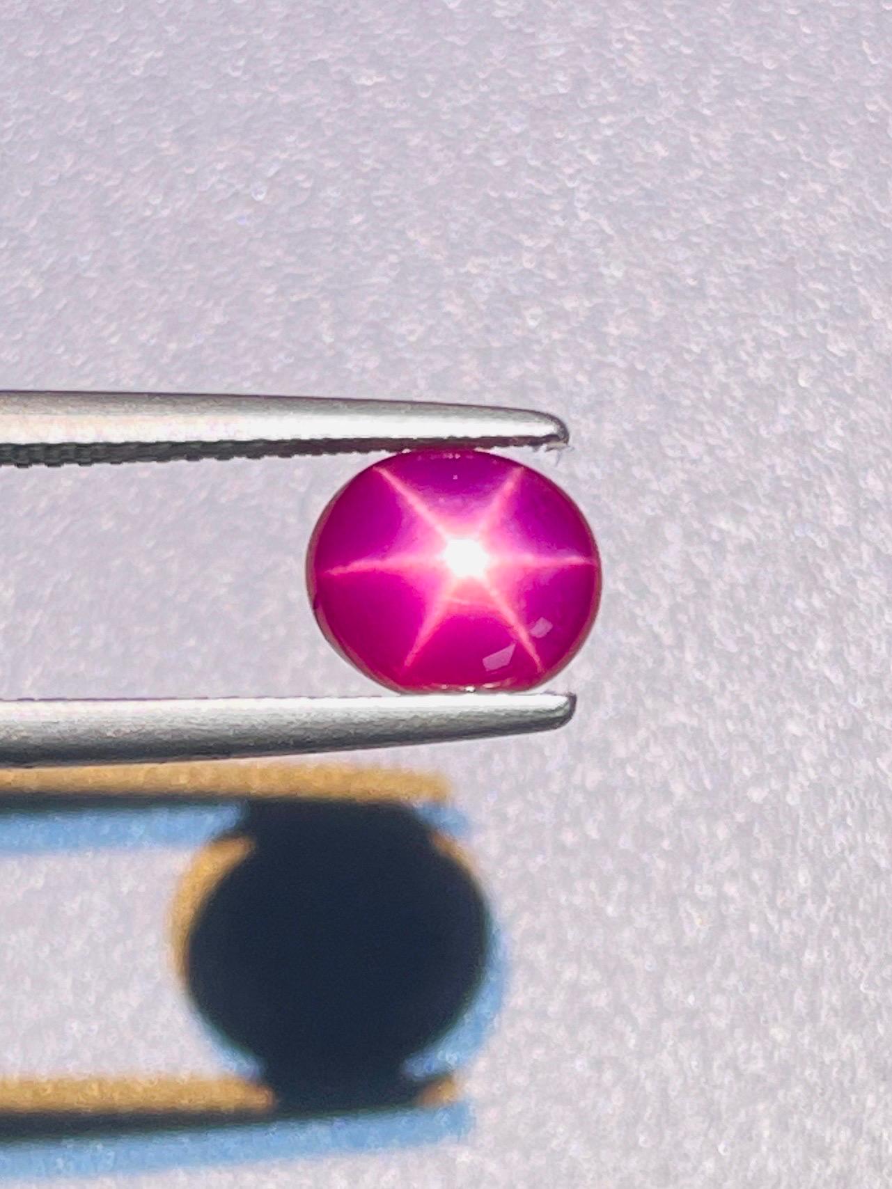 3.26 Ct GUILD Certified Natural Star Ruby Burma Unheated eye clean quality in vendita 8