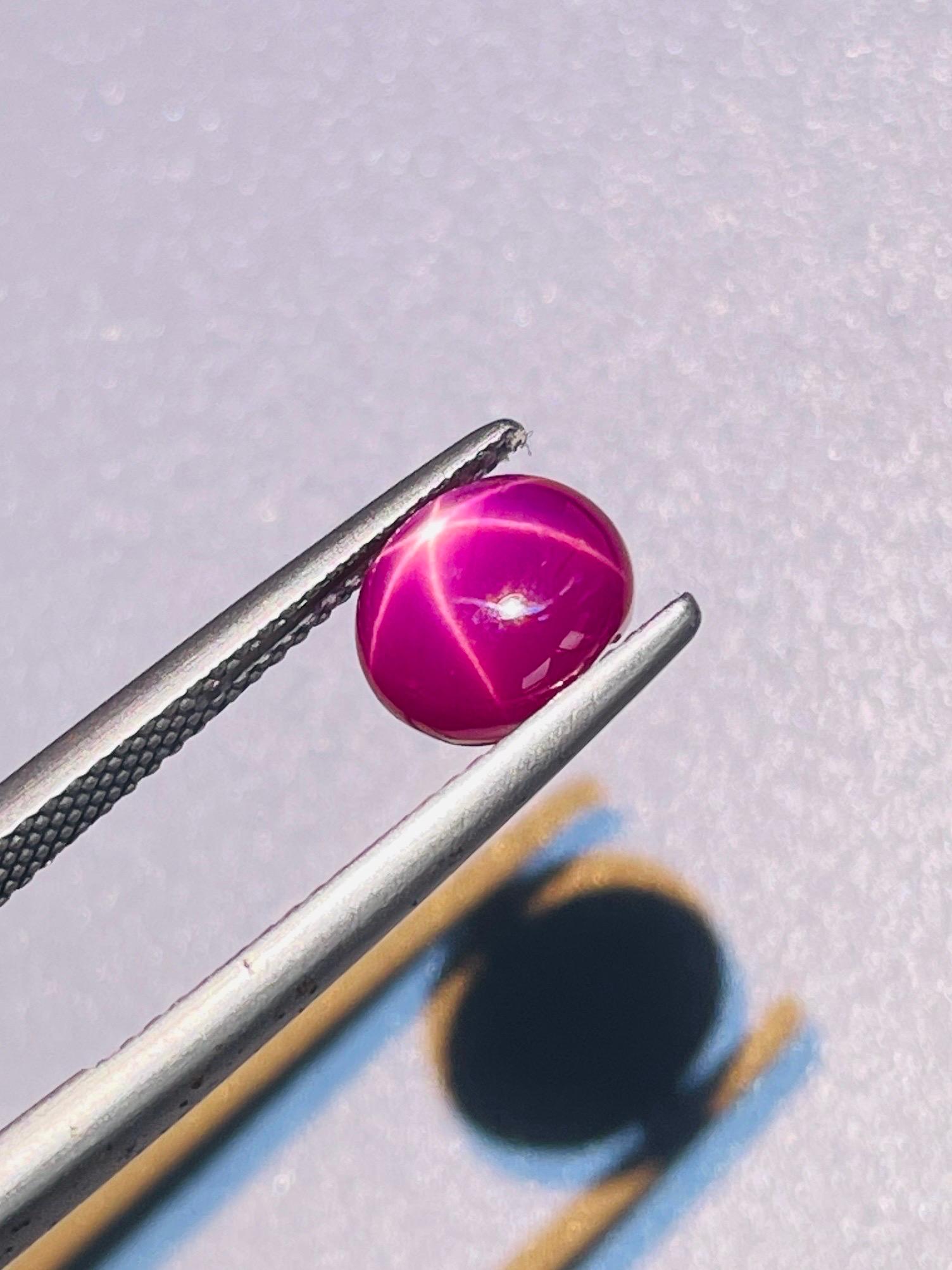 3.26 Ct GUILD Certified Natural Star Ruby Burma Unheated eye clean quality in vendita 9