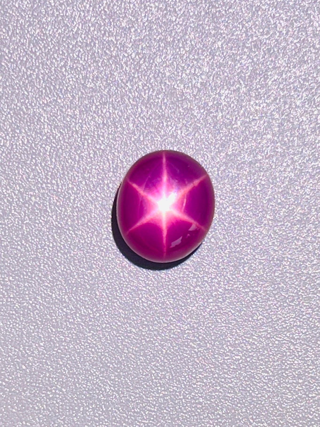 3.26 Ct GUILD Certified Natural Star Ruby Burma Unheated eye clean quality in vendita 11