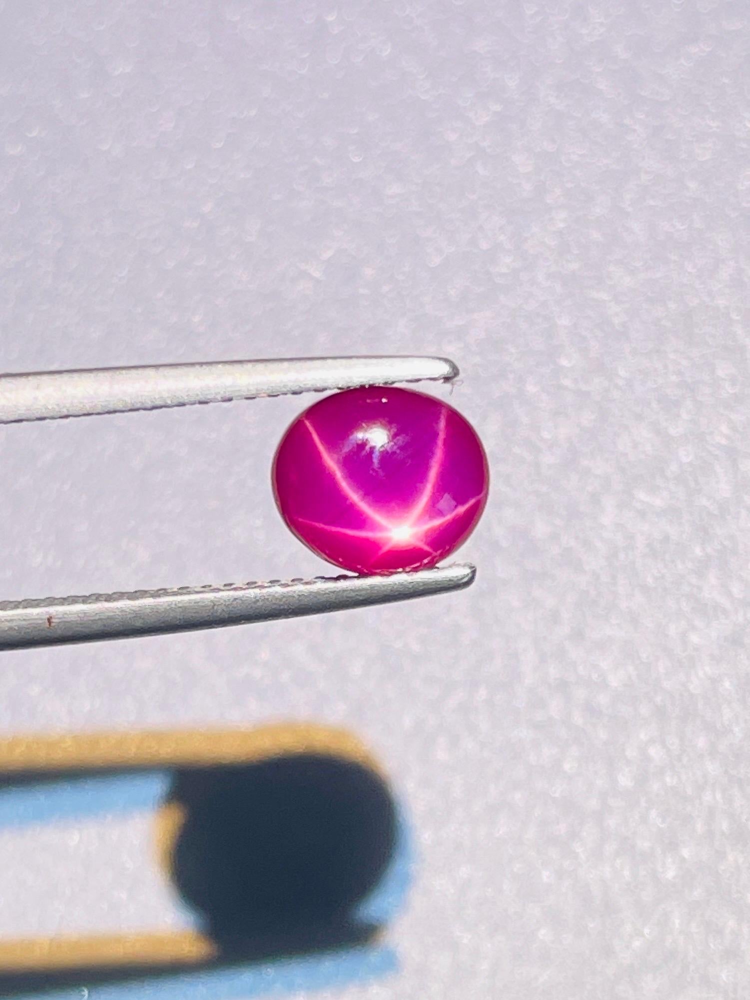 3.26 Ct GUILD Certified Natural Star Ruby Burma Unheated eye clean quality In condizioni Nuovo in vendita a bangkok, TH