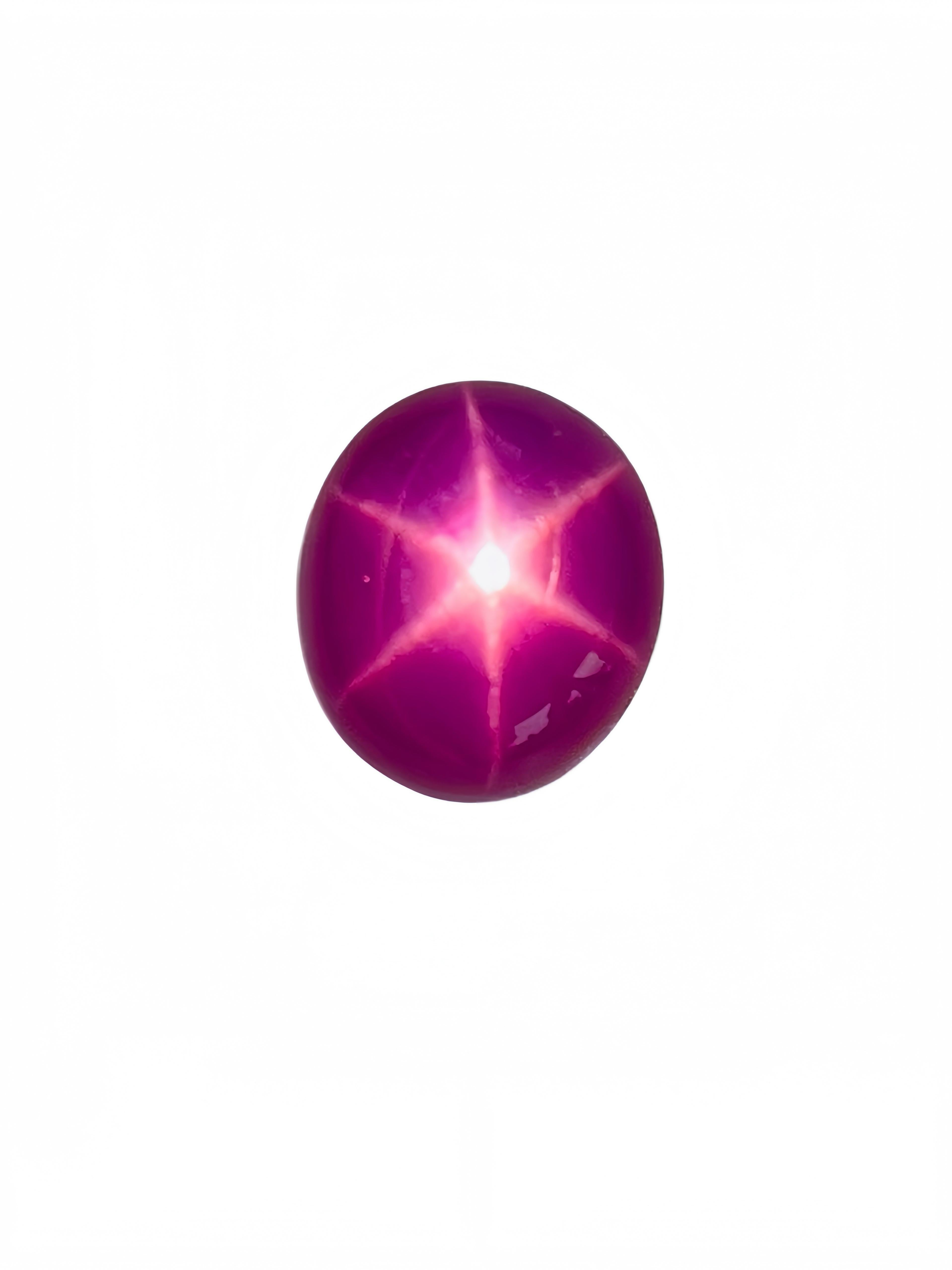 da uomo o donna 3.26 Ct GUILD Certified Natural Star Ruby Burma Unheated eye clean quality in vendita